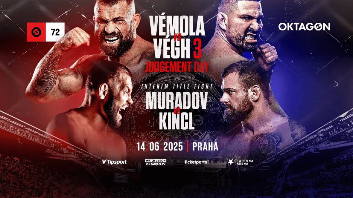 Oktagon 72 | Program zápasů, fight karta, kurzy + kde koukat na Oktagon