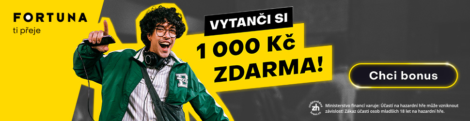 Fortuna bonus za registraci 1 000 Kč