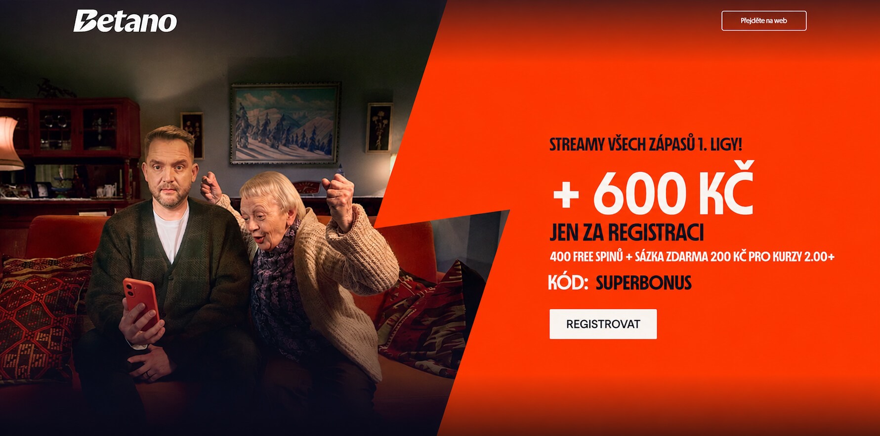 Získejte bonus 600 Kč bez vkladu u Betana