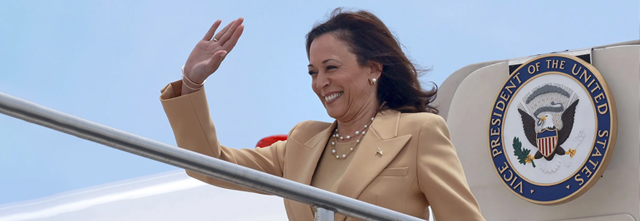 Kandidátka demokratické strany na prezidenta USA Kamala Harris