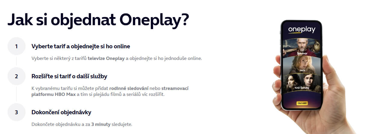 Oneplay návod na sledovaní sportu