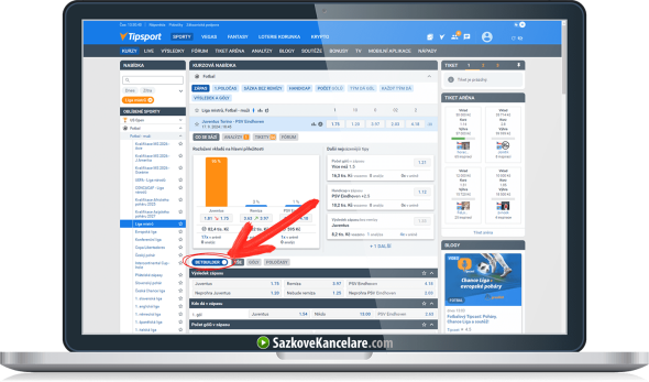 Jak sázet BetBuilder sázky u Tipsportu