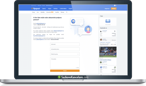 Možnosti, jak kontaktovat zákaznickou podporu Tipsport